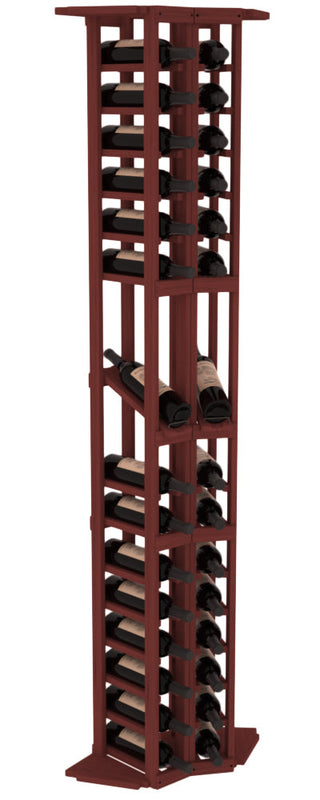 Elementcollection 2 Column Corner Display Row Wood Wine Rack Cherry Stained