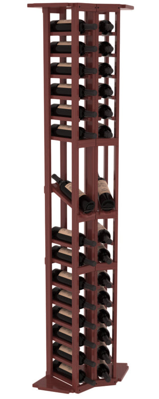 Elementcollection 2 Column Corner Display Row Wood Wine Rack Cherry Stained
