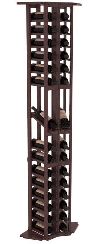 Elementcollection 2 Column Corner Display Row Wood Wine Rack Walnut Stained