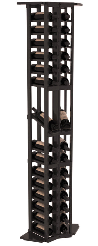 Elementcollection 2 Column Corner Display Row Wood Wine Rack Black Stained