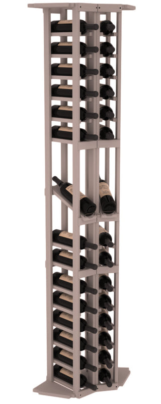 Elementcollection 2 Column Corner Display Row Wood Wine Rack Greywash Stained