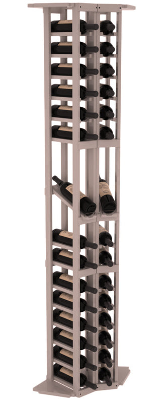 Elementcollection 2 Column Corner Display Row Wood Wine Rack Greywash Stained
