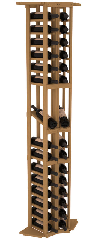 Elementcollection 2 Column Corner Display Row Wood Wine Rack Oak Stained