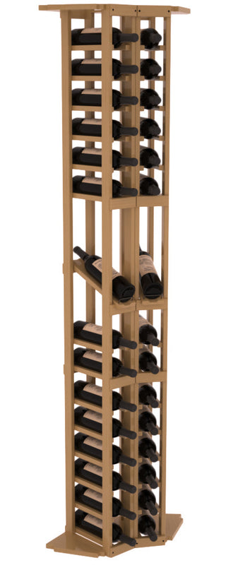 Elementcollection 2 Column Corner Display Row Wood Wine Rack Oak Stained