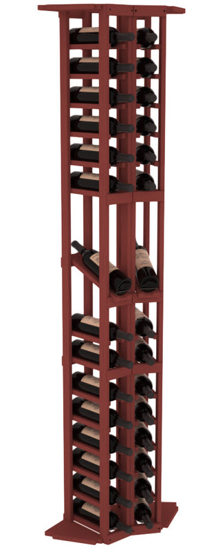 Elementcollection 2 Column Corner Display Row Wood Wine Rack Cherry Stained