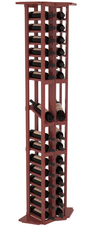 Elementcollection 2 Column Corner Display Row Wood Wine Rack Cherry Stained