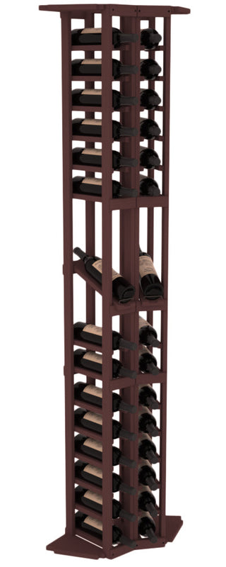 Elementcollection 2 Column Corner Display Row Wood Wine Rack Walnut Stained