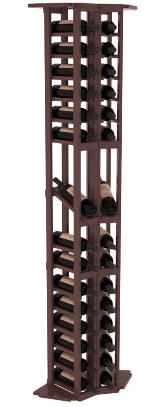 Elementcollection 2 Column Corner Display Row Wood Wine Rack Walnut Stained