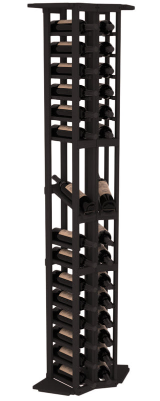 Elementcollection 2 Column Corner Display Row Wood Wine Rack Black Stained