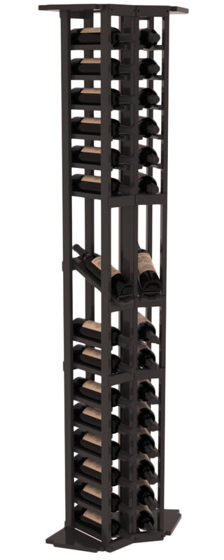 Elementcollection 2 Column Corner Display Row Wood Wine Rack Black Stained