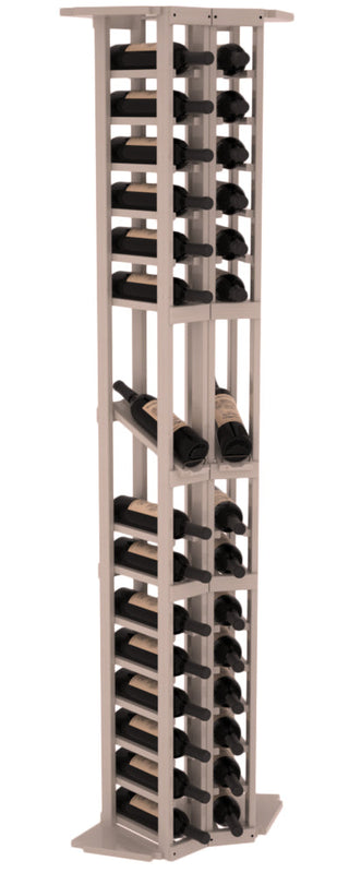 Elementcollection 2 Column Corner Display Row Wood Wine Rack Greywash Stained