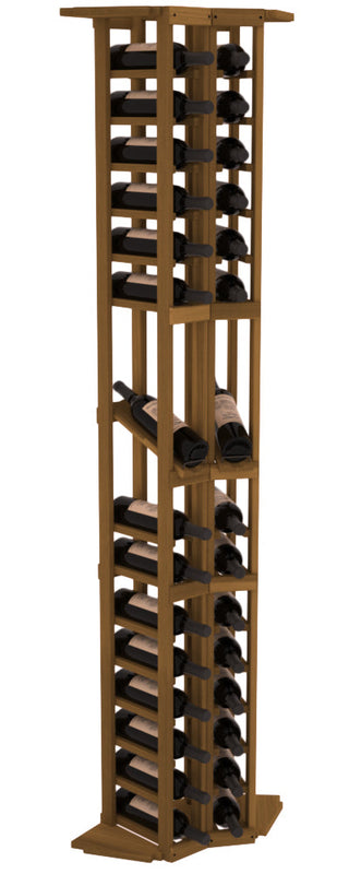 Elementcollection 2 Column Corner Display Row Wood Wine Rack Oak Stained