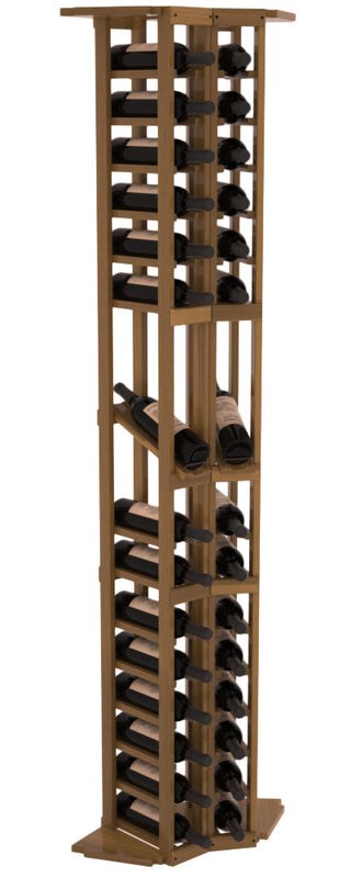 Elementcollection 2 Column Corner Display Row Wood Wine Rack Oak Stained