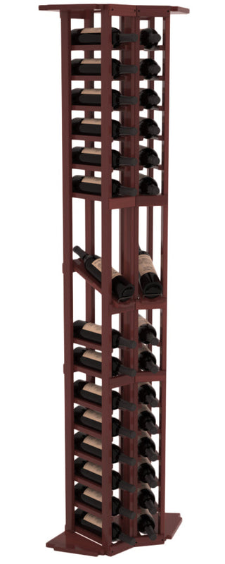 Elementcollection 2 Column Corner Display Row Wood Wine Rack Cherry Stained