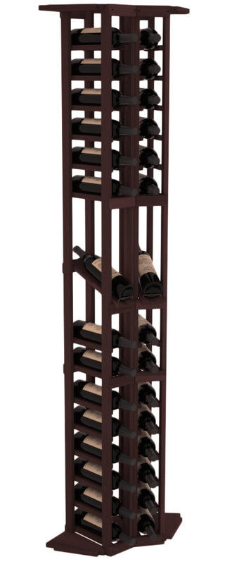 Elementcollection 2 Column Corner Display Row Wood Wine Rack Walnut Stained