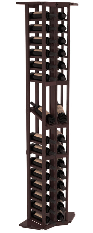 Elementcollection 2 Column Corner Display Row Wood Wine Rack Walnut Stained