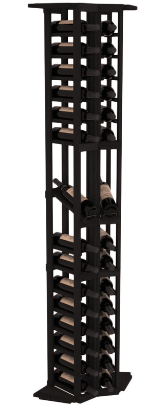 Elementcollection 2 Column Corner Display Row Wood Wine Rack Black Stained