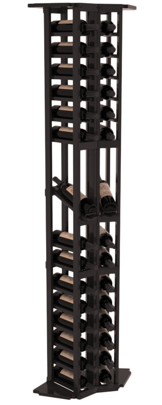 Elementcollection 2 Column Corner Display Row Wood Wine Rack Black Stained