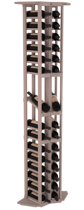 Elementcollection 2 Column Corner Display Row Wood Wine Rack Greywash Stained