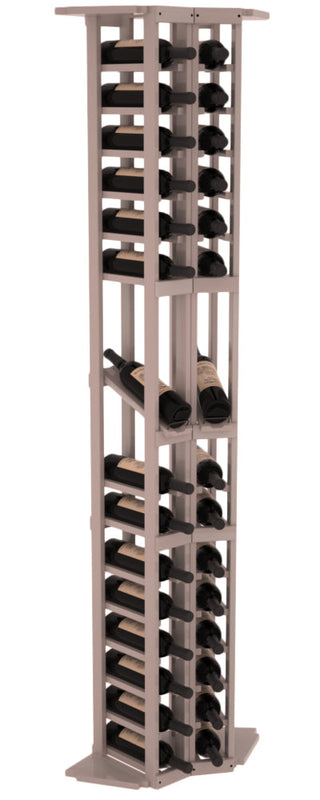 Elementcollection 2 Column Corner Display Row Wood Wine Rack Greywash Stained