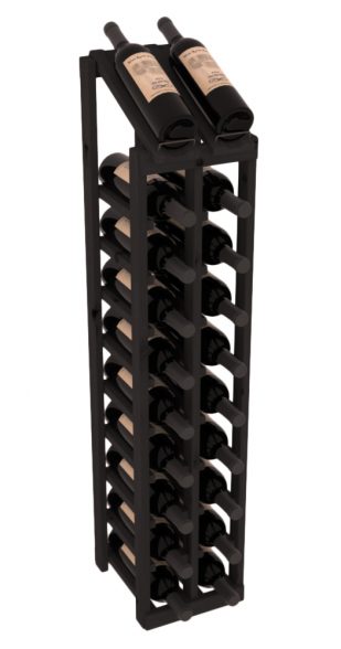 Elementcollection 2 Column 10 Bottle Display Top Wood Wine Rack Black Stained