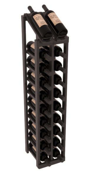 Elementcollection 2 Column 10 Bottle Display Top Wood Wine Rack Black Stained