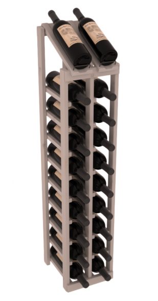 Elementcollection 2 Column 10 Bottle Display Top Wood Wine Rack Greywash Stained