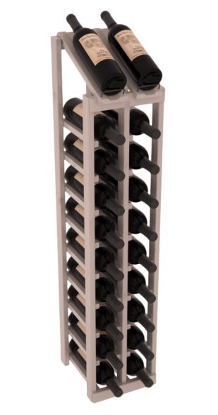Elementcollection 2 Column 10 Bottle Display Top Wood Wine Rack Greywash Stained