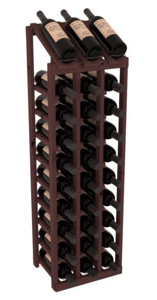 Elementcollection 3 Column 10 Bottle Display Wood Wine Rack Walnut Stained