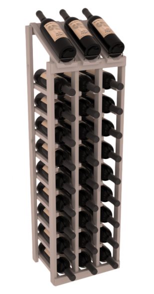 Elementcollection 3 Column 10 Bottle Display Wood Wine Rack Greywash Stained