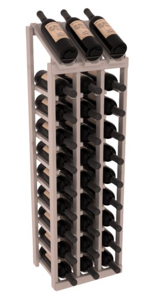 Elementcollection 3 Column 10 Bottle Display Wood Wine Rack Greywash Stained