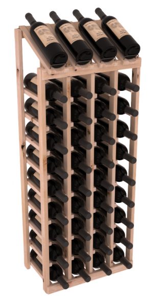 Elementcollection 4 Column 10 Column Display Wood Wine Rack Unstained