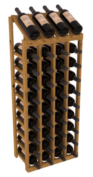 Elementcollection 4 Column 10 Column Display Wood Wine Rack Oak Stained