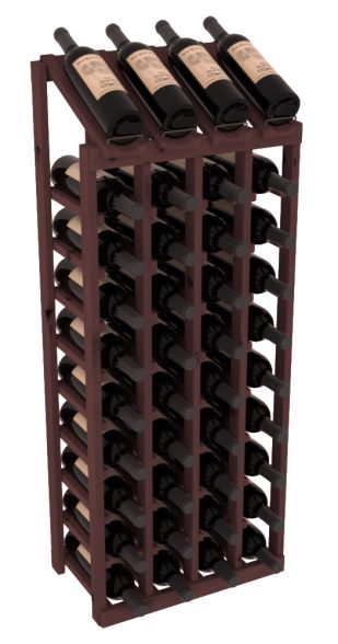 Elementcollection 4 Column 10 Column Display Wood Wine Rack Walnut Stained