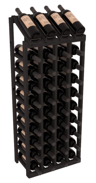 Elementcollection 4 Column 10 Column Display Wood Wine Rack Black Stained