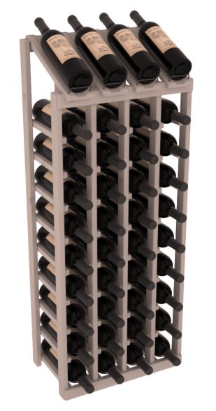 Elementcollection 4 Column 10 Column Display Wood Wine Rack Greywash Stained