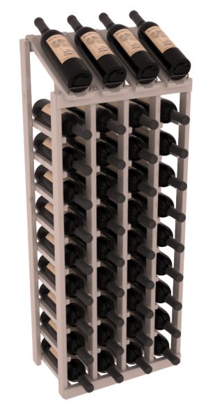 Elementcollection 4 Column 10 Column Display Wood Wine Rack Greywash Stained