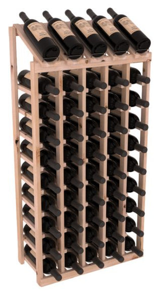 Elementcollection 5 Column 10 Bottle Display Wood Wine Rack Unstained