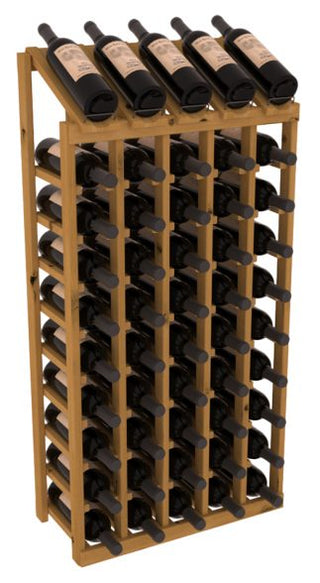 Elementcollection 5 Column 10 Bottle Display Wood Wine Rack Oak Stained