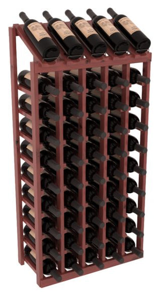 Elementcollection 5 Column 10 Bottle Display Wood Wine Rack Cherry Stained