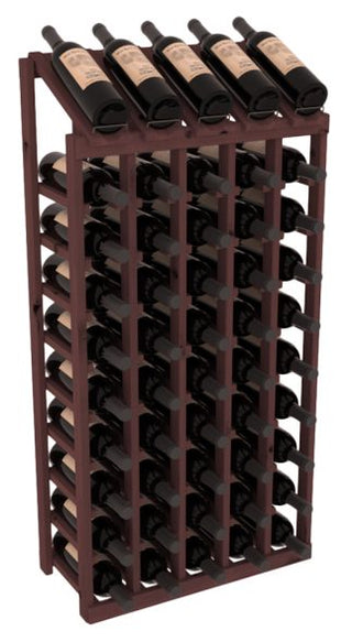 Elementcollection 5 Column 10 Bottle Display Wood Wine Rack Walnut Stained