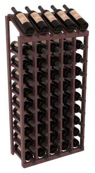Elementcollection 5 Column 10 Bottle Display Wood Wine Rack Walnut Stained