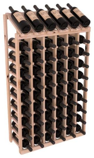 Elementcollection 6 Column 10 Bottle Display Wood Wine Rack Unstained