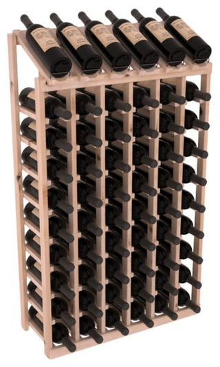 Elementcollection 6 Column 10 Bottle Display Wood Wine Rack Unstained