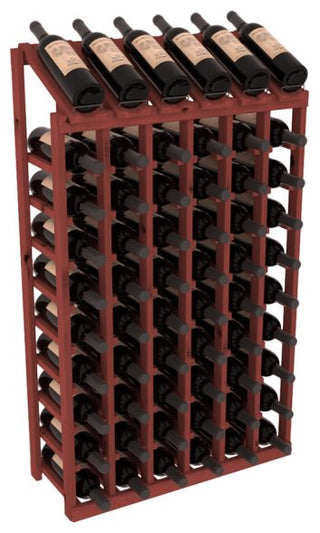 Elementcollection 6 Column 10 Bottle Display Wood Wine Rack Cherry Stained