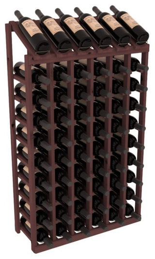 Elementcollection 6 Column 10 Bottle Display Wood Wine Rack Walnut Stained