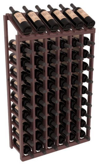 Elementcollection 6 Column 10 Bottle Display Wood Wine Rack Walnut Stained