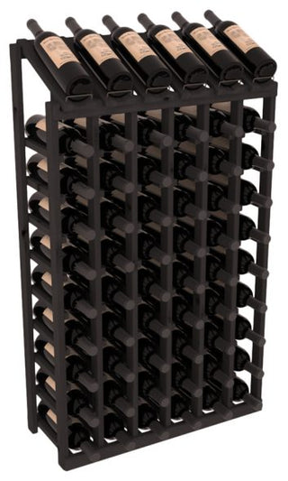 Elementcollection 6 Column 10 Bottle Display Wood Wine Rack Black Stained