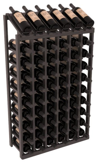Elementcollection 6 Column 10 Bottle Display Wood Wine Rack Black Stained