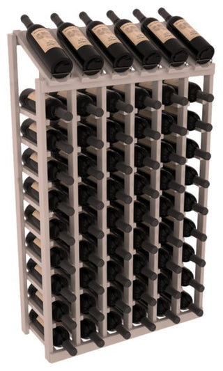 Elementcollection 6 Column 10 Bottle Display Wood Wine Rack Greywash Stained